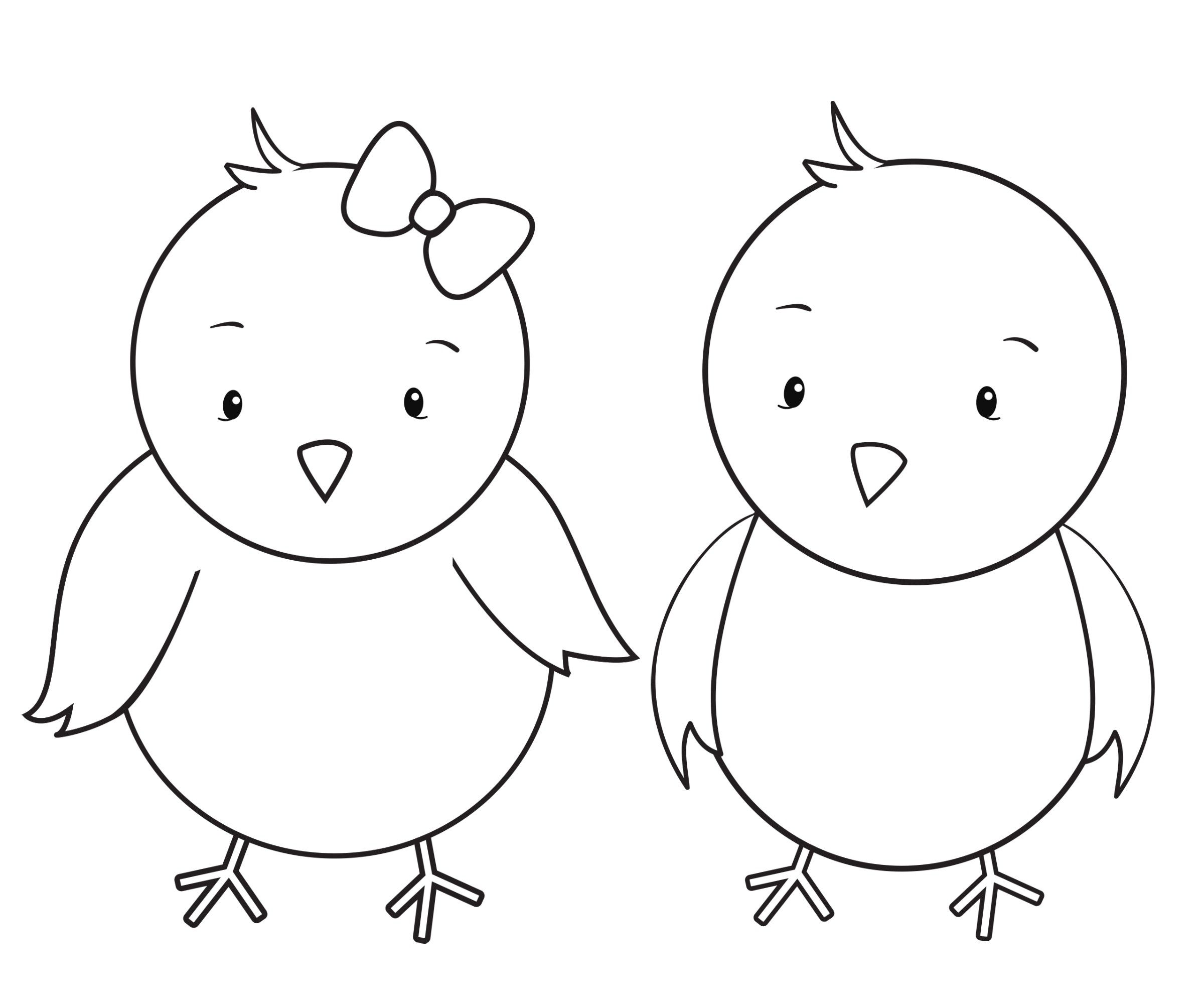 Easter Chicks Coloring Page Part 3